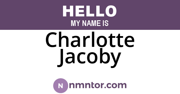 Charlotte Jacoby
