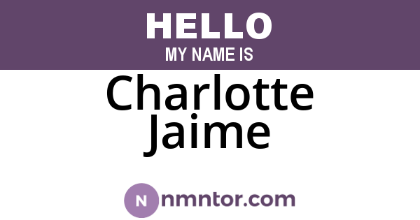 Charlotte Jaime