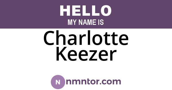 Charlotte Keezer
