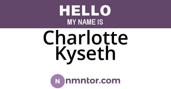 Charlotte Kyseth