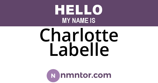 Charlotte Labelle