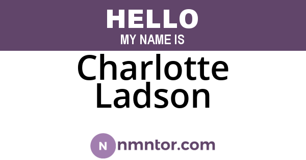 Charlotte Ladson