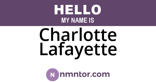 Charlotte Lafayette