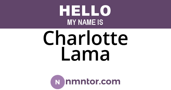 Charlotte Lama