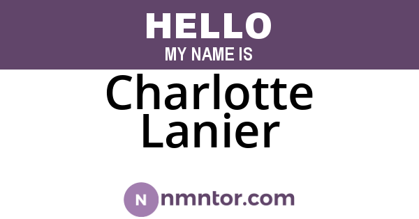 Charlotte Lanier