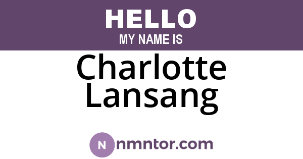 Charlotte Lansang