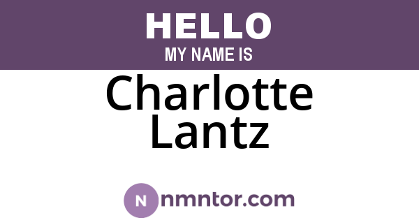 Charlotte Lantz