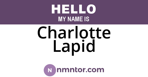 Charlotte Lapid