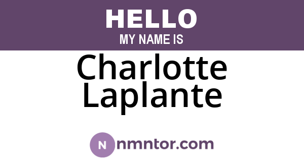 Charlotte Laplante