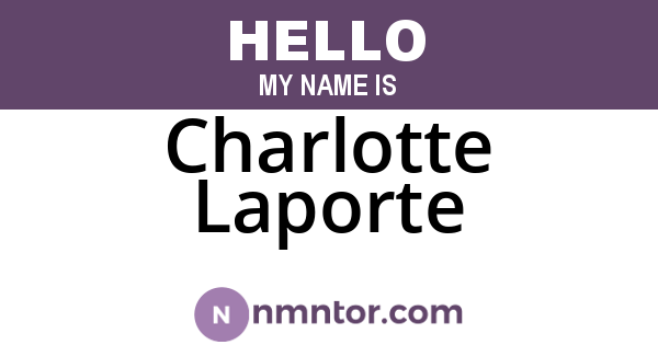 Charlotte Laporte