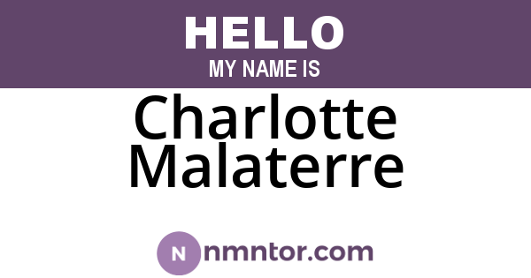 Charlotte Malaterre