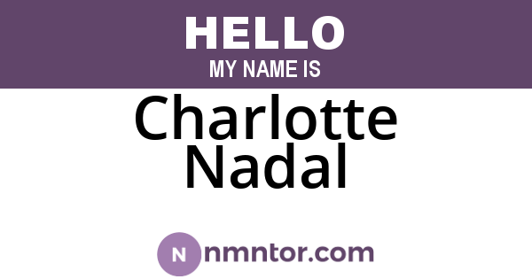 Charlotte Nadal