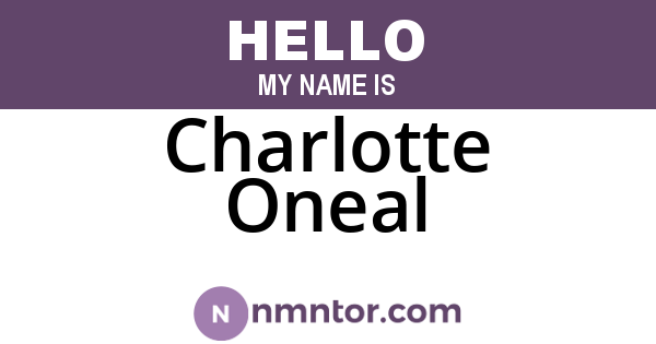 Charlotte Oneal