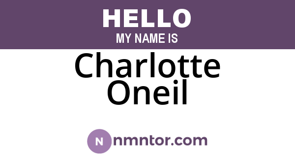 Charlotte Oneil