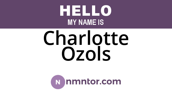 Charlotte Ozols
