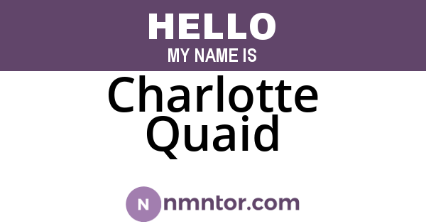 Charlotte Quaid