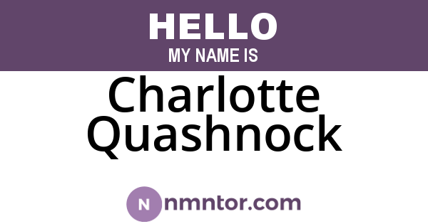 Charlotte Quashnock