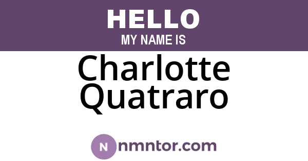 Charlotte Quatraro