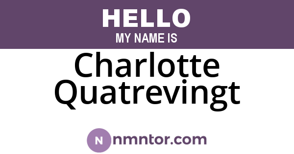 Charlotte Quatrevingt