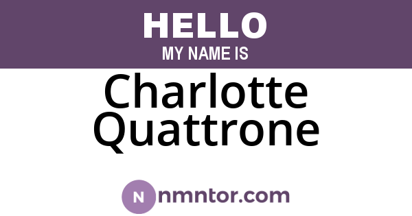 Charlotte Quattrone