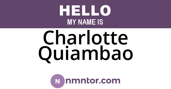 Charlotte Quiambao