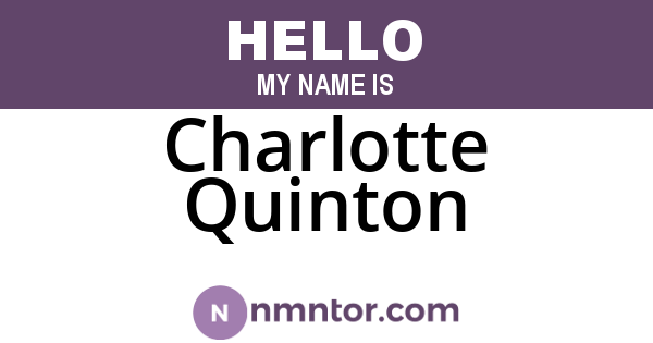 Charlotte Quinton