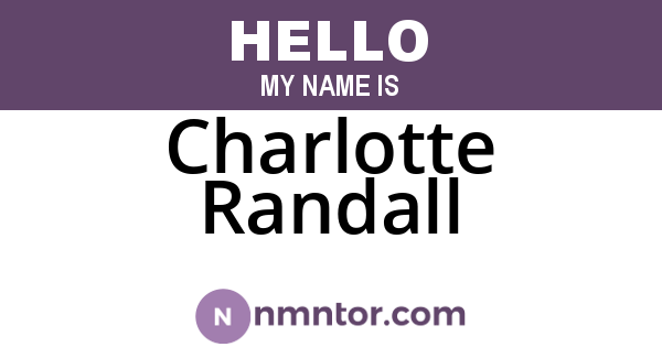 Charlotte Randall