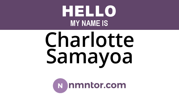 Charlotte Samayoa