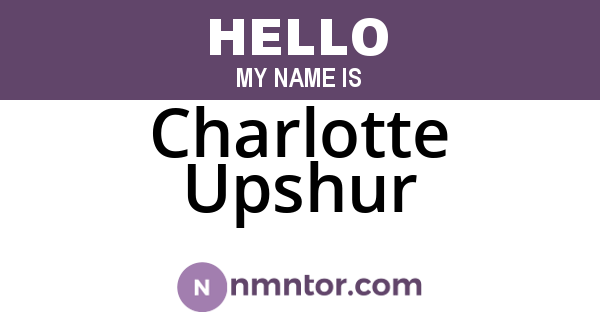Charlotte Upshur