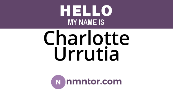 Charlotte Urrutia