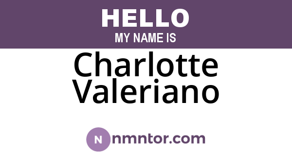 Charlotte Valeriano