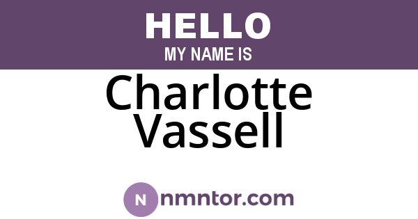Charlotte Vassell