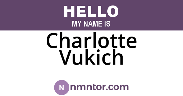 Charlotte Vukich
