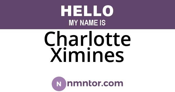 Charlotte Ximines