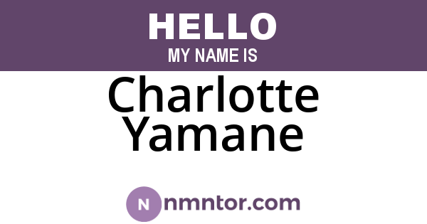Charlotte Yamane