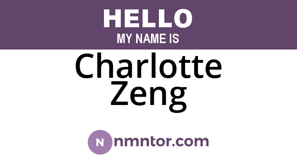 Charlotte Zeng