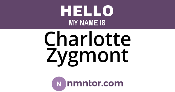 Charlotte Zygmont