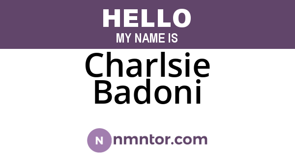 Charlsie Badoni