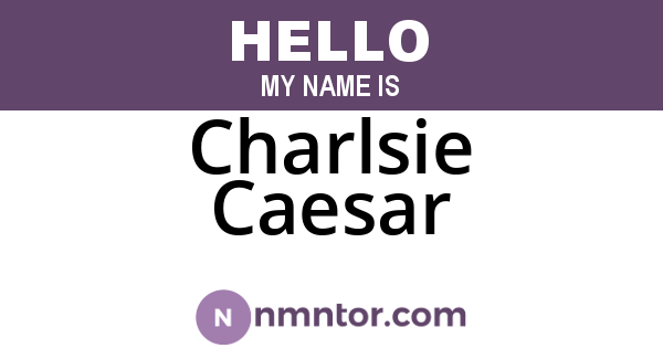 Charlsie Caesar