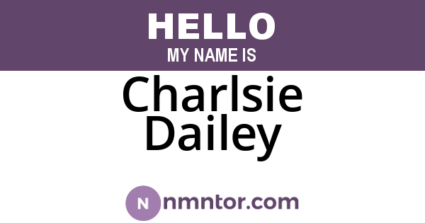 Charlsie Dailey
