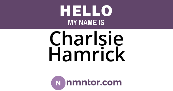 Charlsie Hamrick