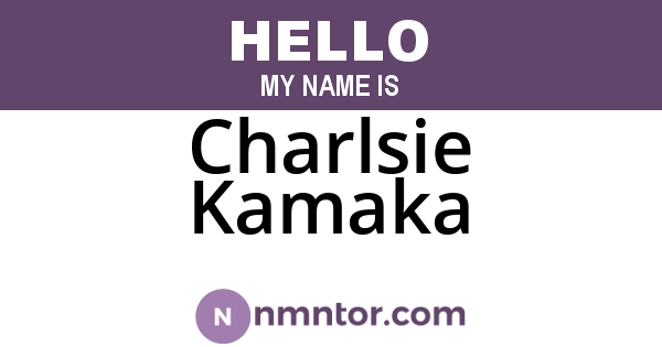 Charlsie Kamaka