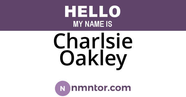 Charlsie Oakley