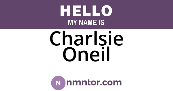 Charlsie Oneil