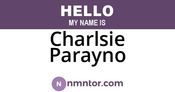Charlsie Parayno