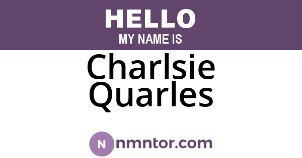 Charlsie Quarles