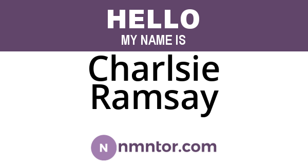 Charlsie Ramsay