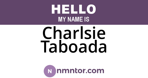 Charlsie Taboada