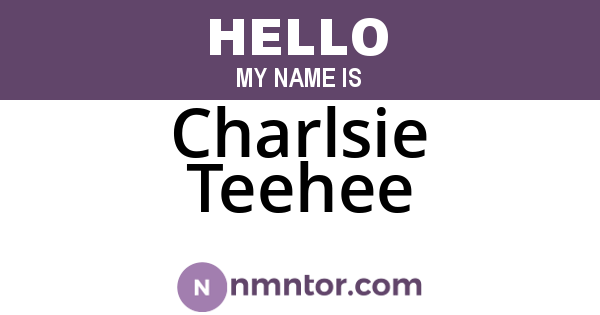 Charlsie Teehee