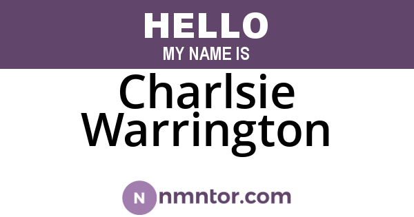 Charlsie Warrington